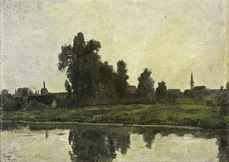 Paul Baum Landschaft am Fluss vor Gent Sweden oil painting art